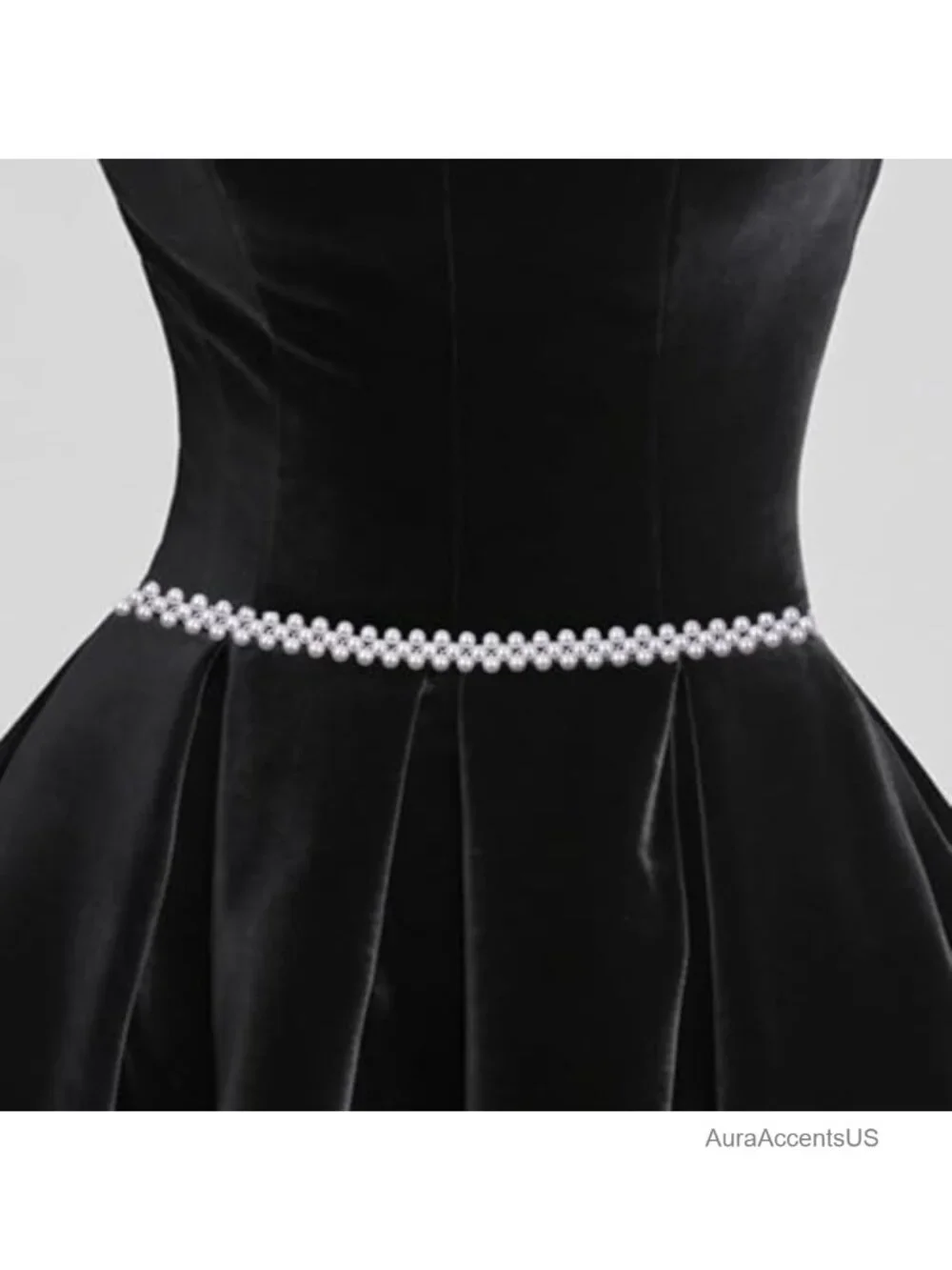 Handmade Beaded Pearl Wedding Belt Sash for Bridal Dress